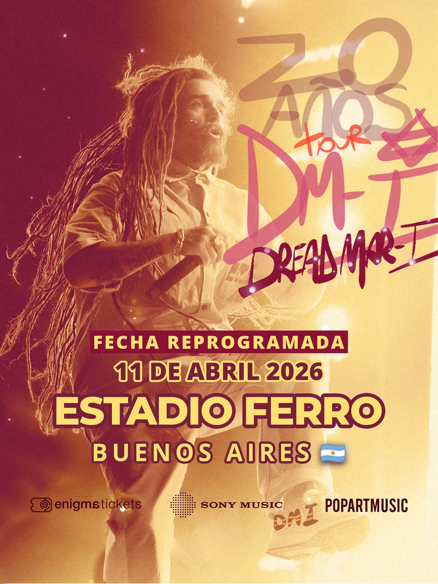 Dread Mar I 20 Años Tour Poster 2026